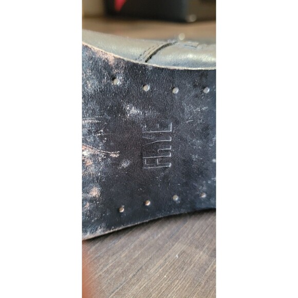 Frye Women's Tall Black Leather Riding Boots Zip Size 8 - Picture 11 of 14